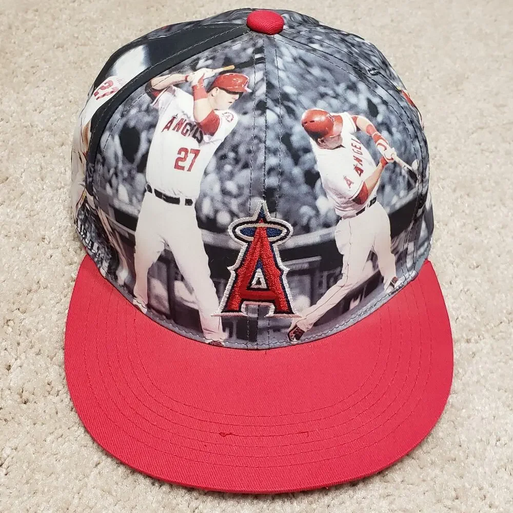 LA Angels Hat Cap Adult Mike Trout Baseball SGA 2015 AOP State Farm Sixth Man